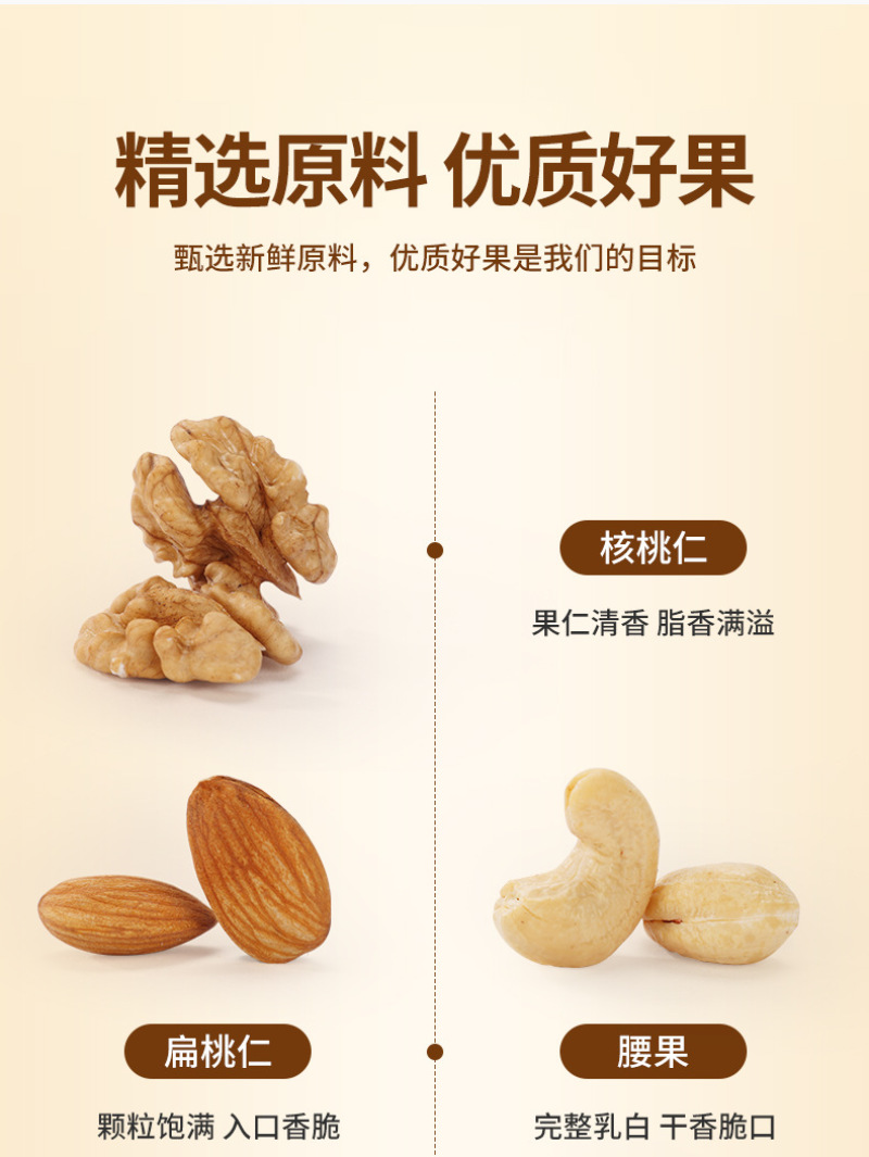 每日坚果罐装150g混合坚果干仁雪花酥原材料儿童孕妇零食