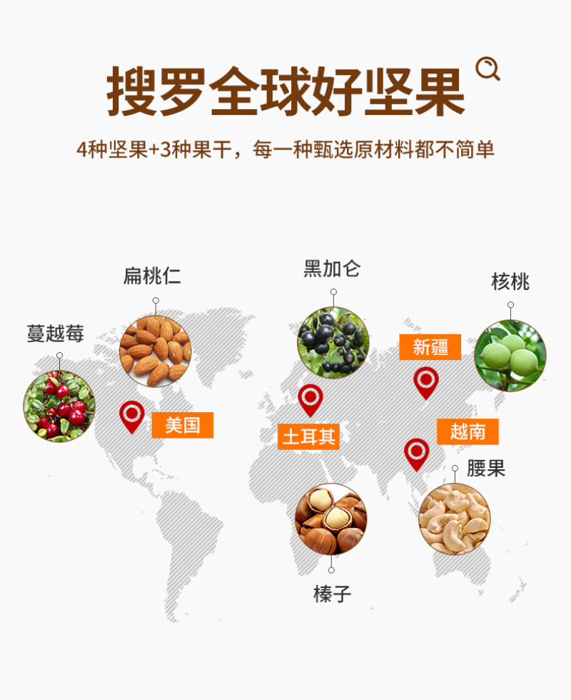 每日坚果罐装150g混合坚果干仁雪花酥原材料儿童孕妇零食