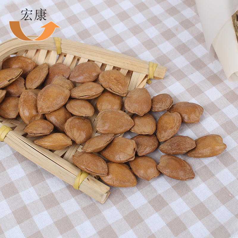 厂家直销坚果干果大杏仁开口白杏零食500g袋装手剥杏仁