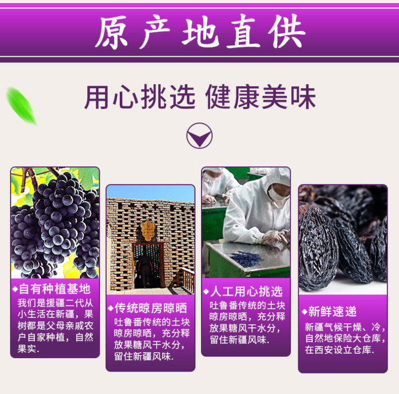 黑加仑葡萄干500g无籽黑提子免洗小包新疆特产手抓包