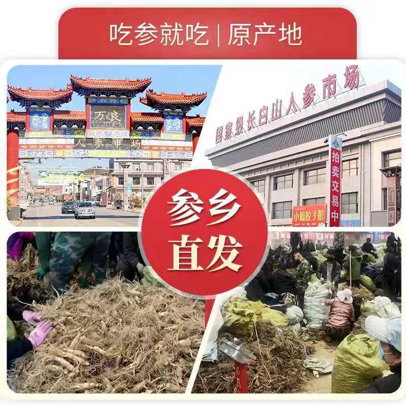【特价】长白山人参药厂货园参5年根自用250g包邮