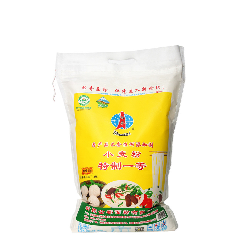 新疆帅奇牌小麦粉5kg饺子粉拉条子粉拉面粉