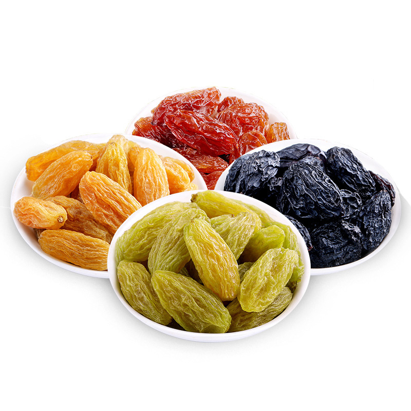 吐鲁番四色葡萄干黑加仑绿宝石玫瑰红葡萄干零食休闲果干