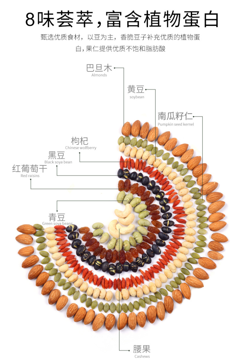 悠米什锦果仁500g袋装孕妇豆子零食雪花酥坚果材料混合办