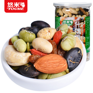悠米什锦果仁非油炸黑豆即食休闲食品办公室坚果豆子零食组
