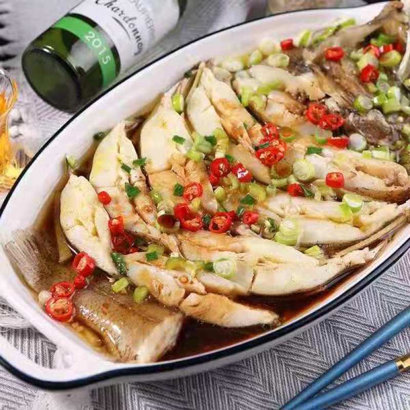 包邮深海鲽鱼整条比目鱼带头去脏鸦片鱼船冻发货