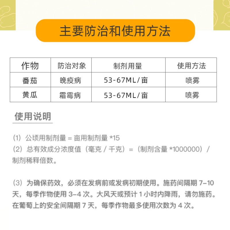 石原科佳氰霜唑晚疫病霜霉病疫病蔬菜进口药杀菌剂