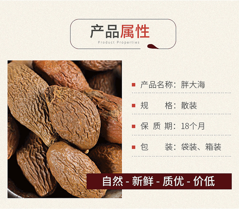 胖大海广西新货长果胖大海散装批发胖大海茶现货批发