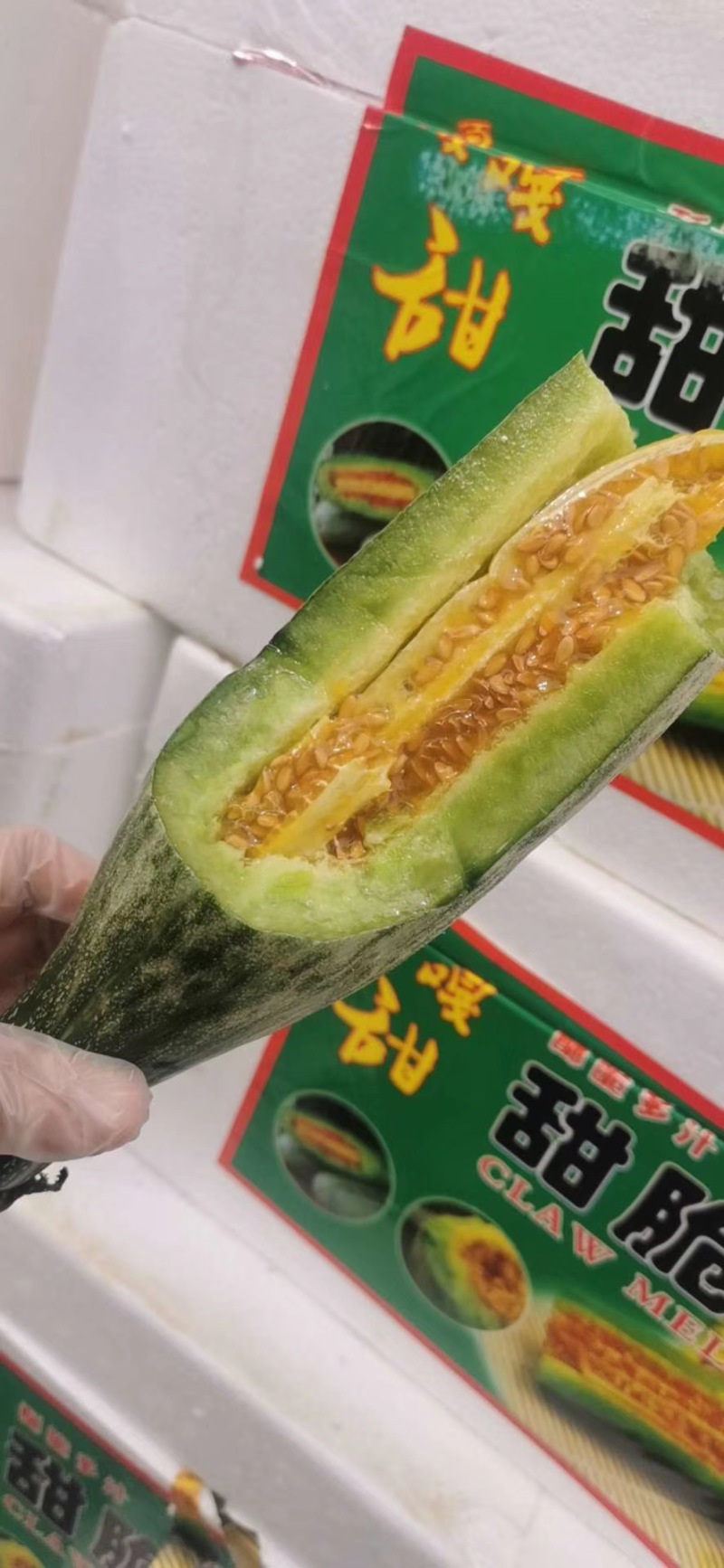 羊角蜜甜瓜，产地直供，对接批发市场，商超电商，
