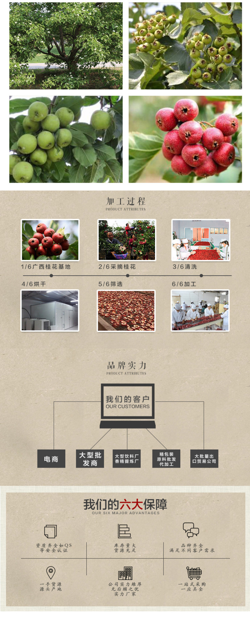 山楂片散装花果茶山楂无核无籽山楂干中心圈多种规格