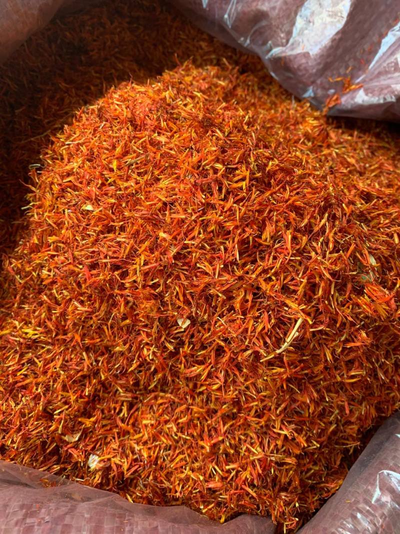 红花实物拍摄新疆红花无风沙，质量优质价格小幅度上涨