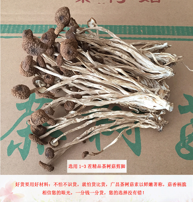 君志江西广昌剪脚茶树菇干货5斤装剪根扎把3号菇新货