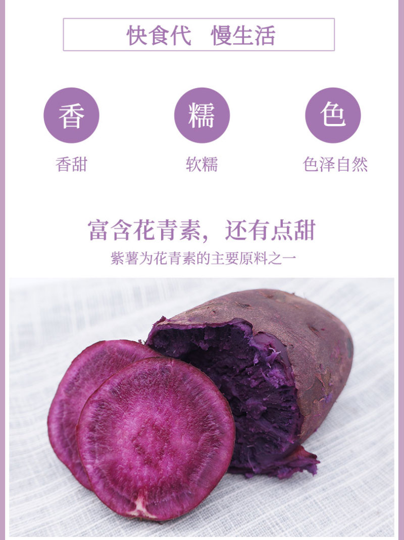 山东紫罗兰紫薯一件代发电商全渠道代发中通京东包邮源头供应