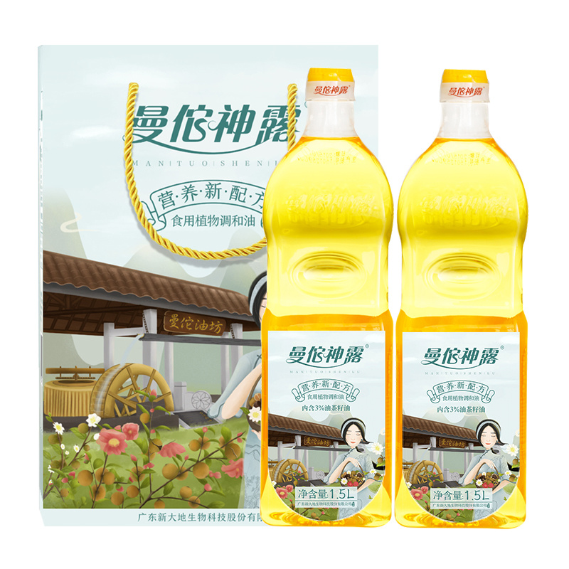 曼佗神露茶籽食用植物调和油六斤礼盒装