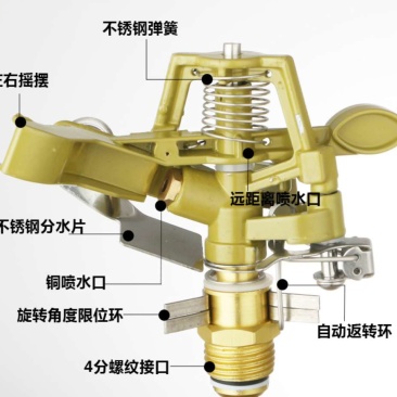 锌合金草坪喷头喷头（0-360度）绿化喷头草坪喷头