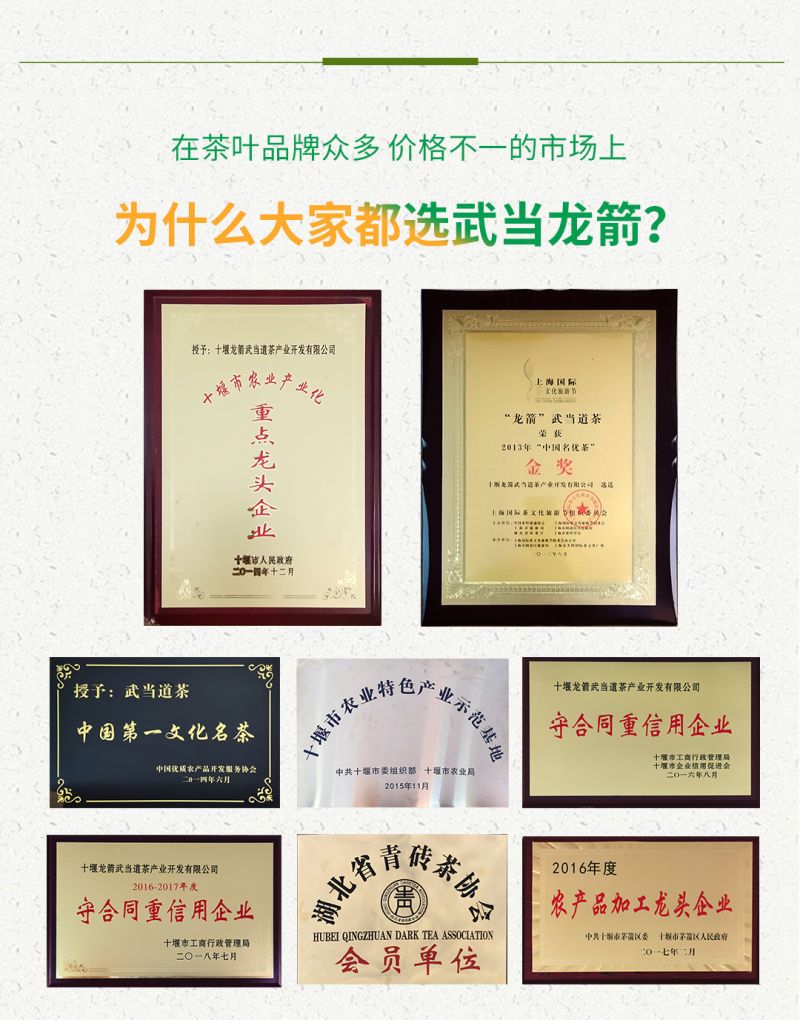 武当龙箭•武当道茶礼盒黑盒精装绿茶一提两盒