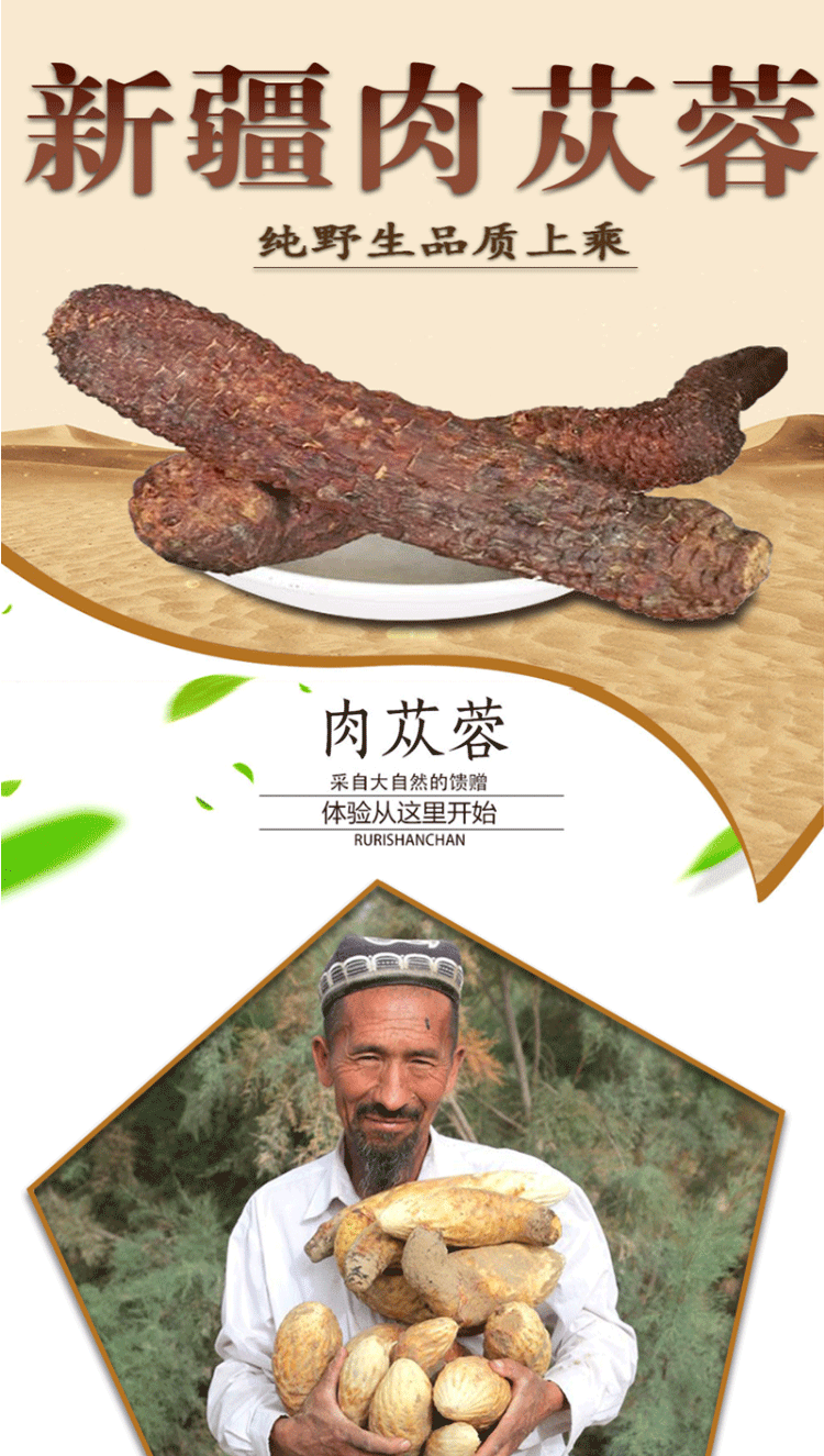 肉苁蓉新疆和田大芸新鲜肉从蓉500g包邮
