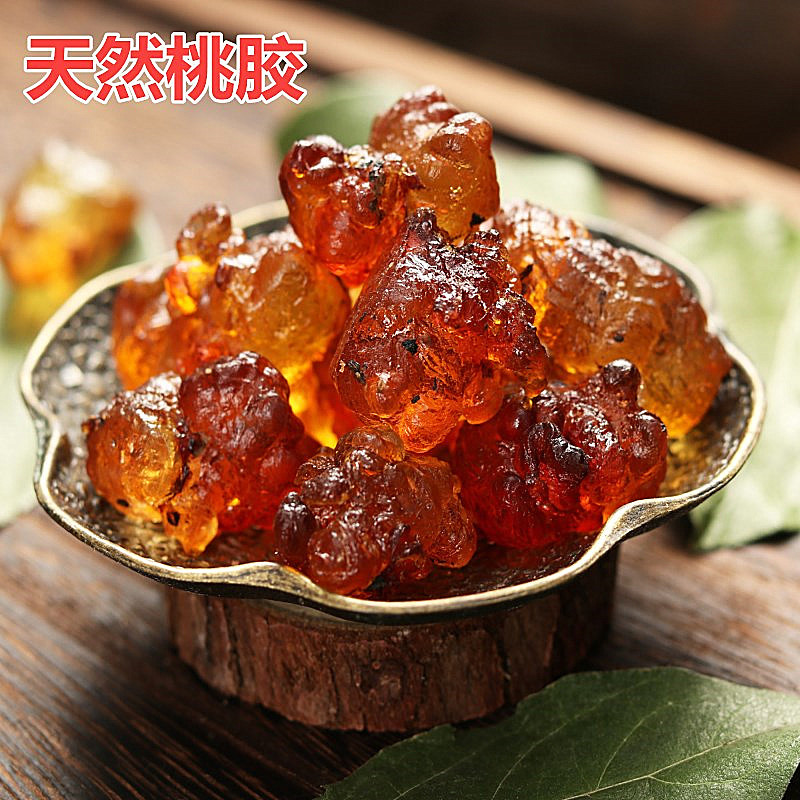 天然桃胶500g袋装农家手工大颗粒桃花泪佐餐桃凝珍珠粒