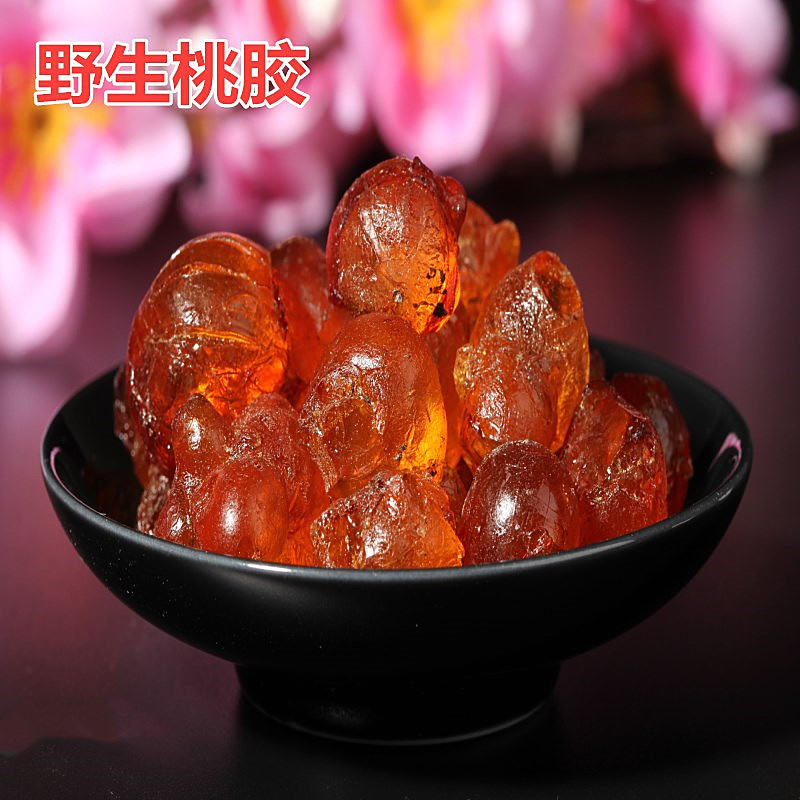 天然桃胶500g袋装农家手工大颗粒桃花泪佐餐桃凝珍珠粒