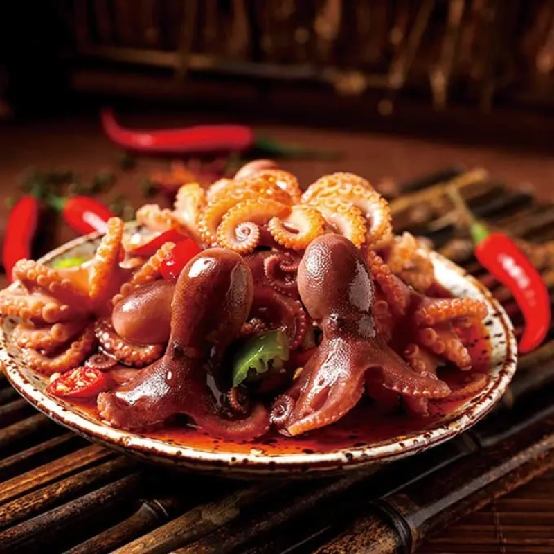 精品★熟食八爪鱼开袋即食网红爆头八爪鱼