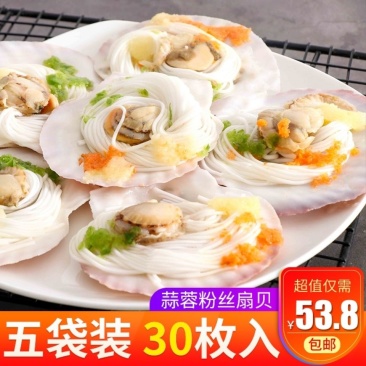 包邮蒜蓉粉丝扇贝过节送礼品网红烤蒸扇贝夏夷贝即食海鲜