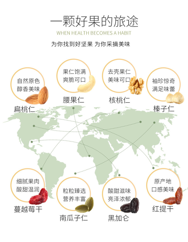 新品味滋源每日坚果混合坚果30包孕妇零食坚果大礼包干