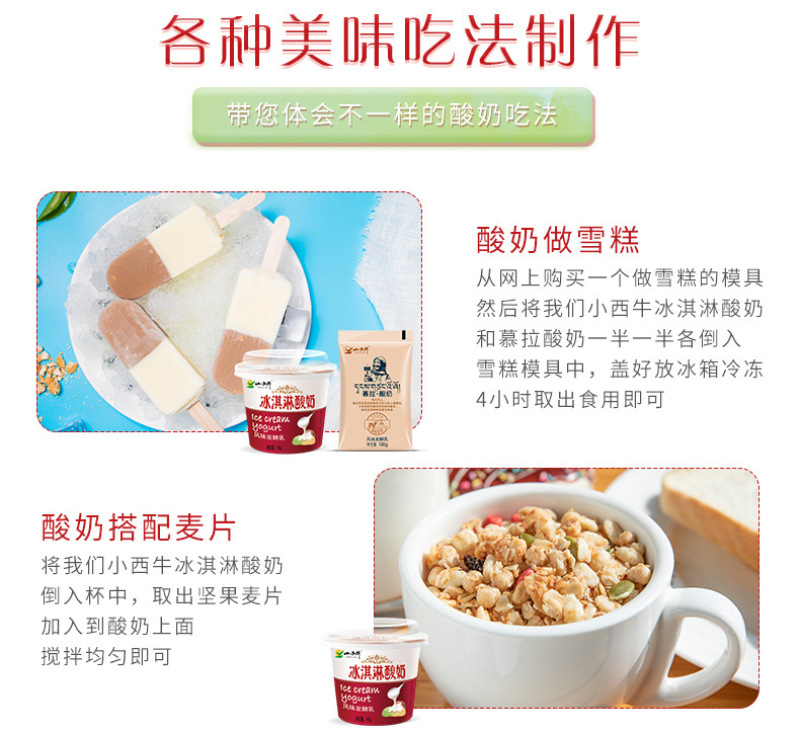 小西牛冰淇淋酸奶青海老酸奶风味发酵乳高原特色酸奶