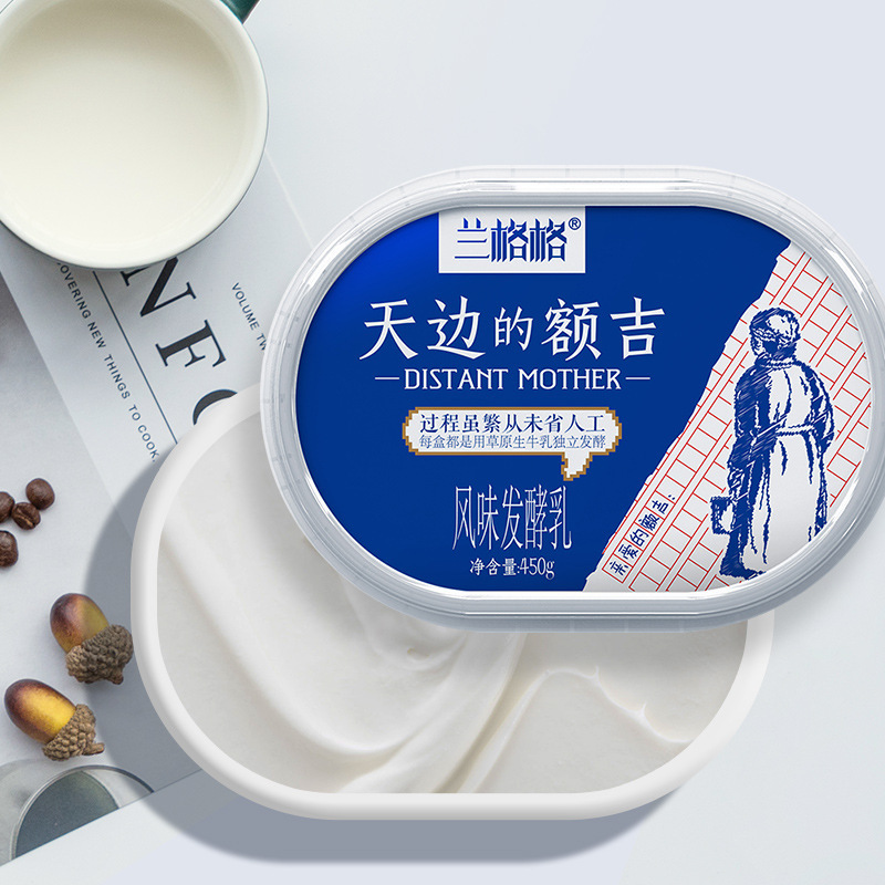 兰格格天边额吉酸奶450g*4