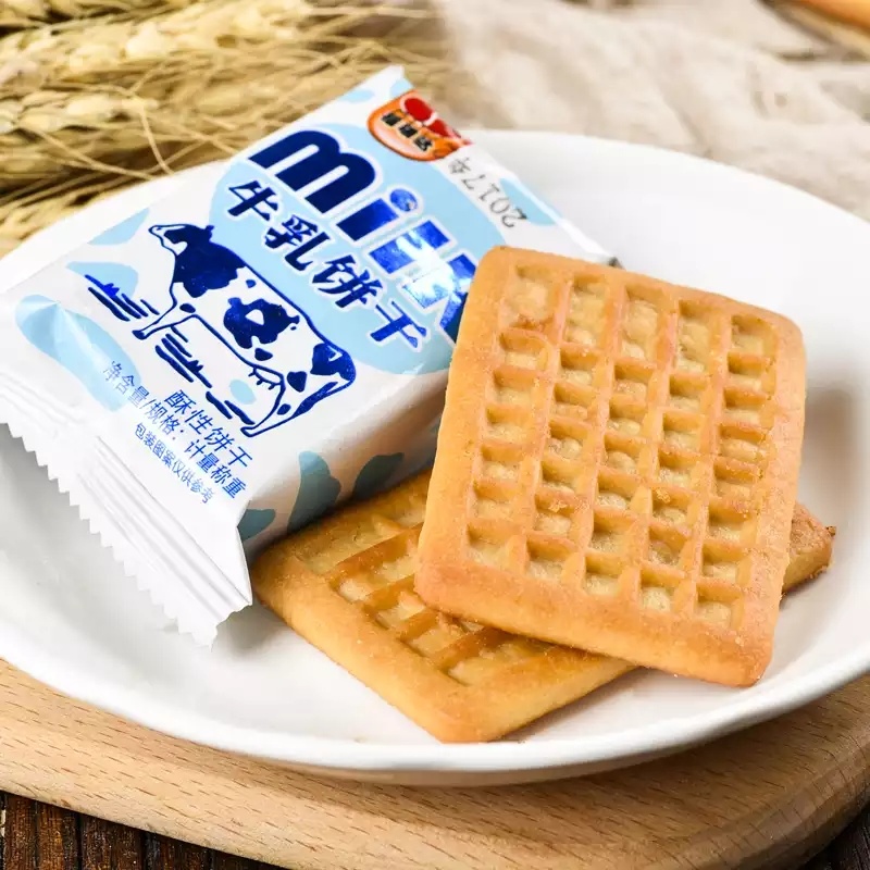 厂家批发早餐代餐饼干有糖牛乳浓香饼干无加糖紫薯饼干