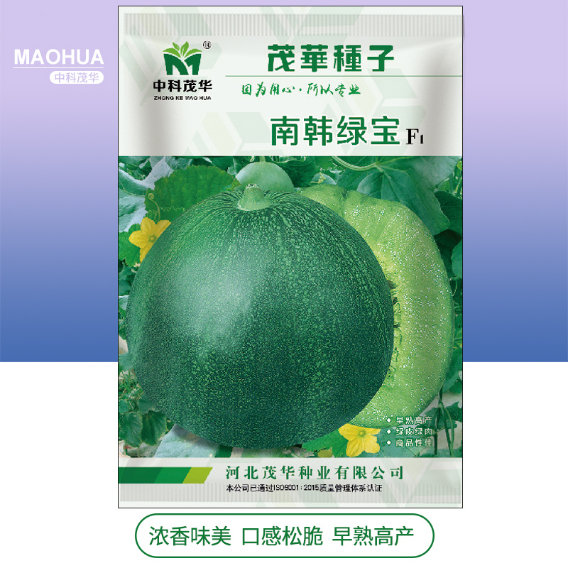 中科茂华瓜果蔬菜种子南韩绿宝绿皮绿肉绿宝石甜瓜种子