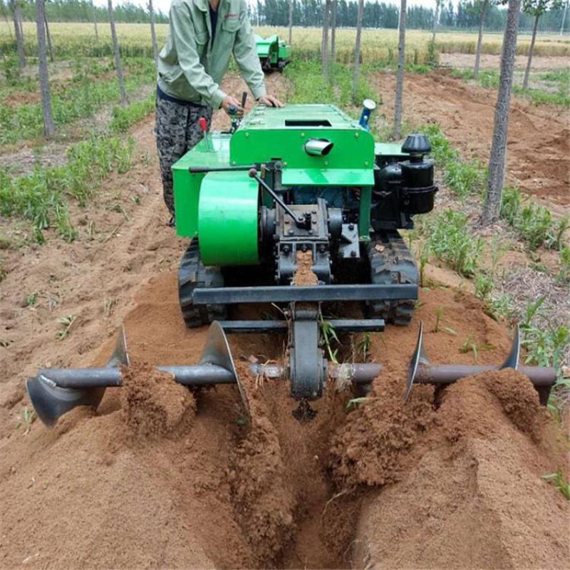 履带式开沟机履带式果园田园管理机多功能田园管理机