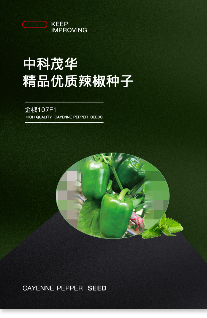 中科茂华蔬菜种子金椒107甜椒种子柿子辣椒种子