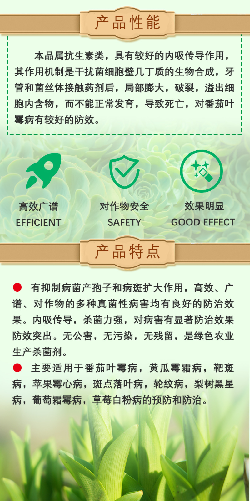 龙生多抗霉素10%番茄黄瓜叶霉病炭疽病灰霉病杀菌剂