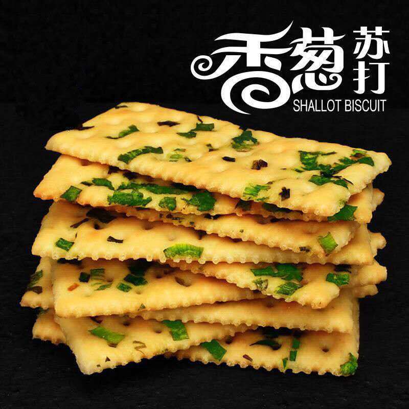 畅销款香葱味苏打饼干代餐休闲食品