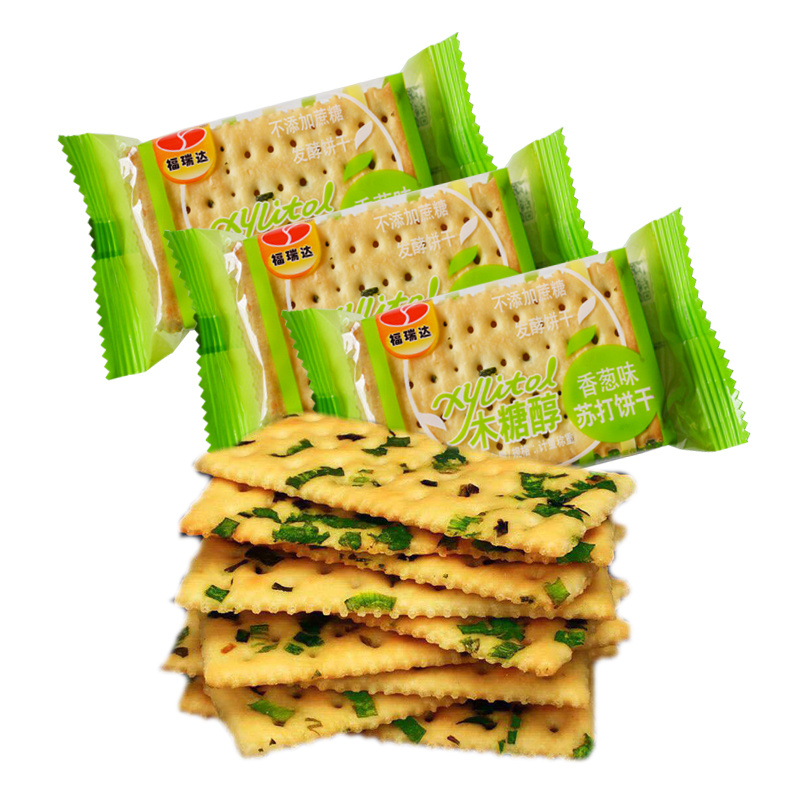畅销款香葱味苏打饼干代餐休闲食品