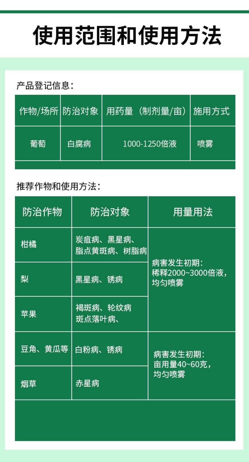 沪联品冠25%氟硅唑-咪鲜胺白腐病黑痘病疮痂病流胶病