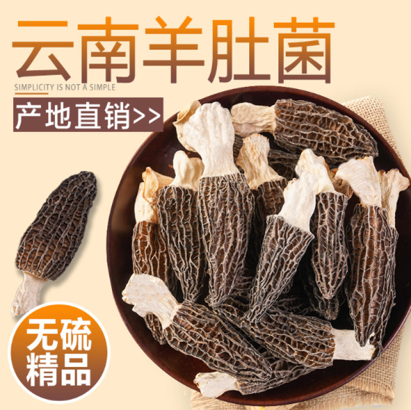 全国包邮云南精品食用菌野生菌野生羊肚菌。。