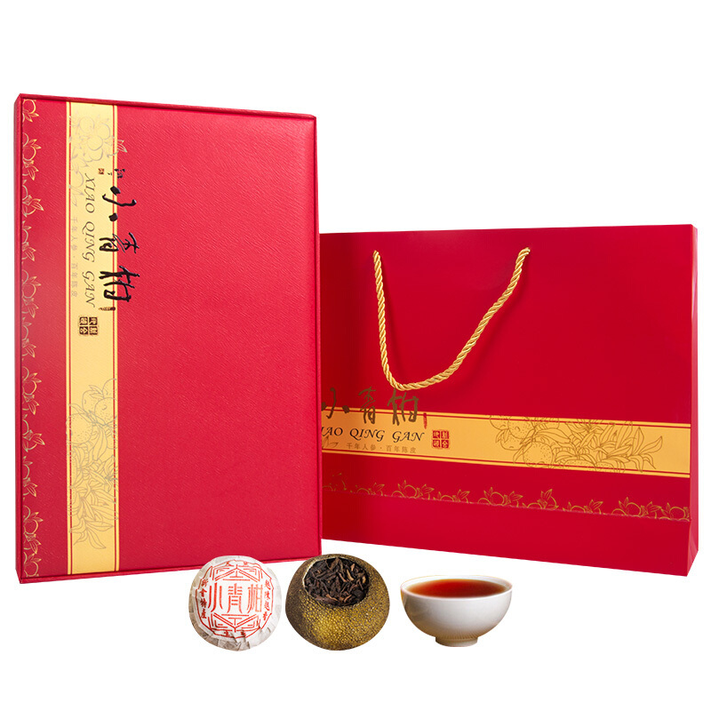 正宗新会生晒小青柑普洱熟茶叶柑普茶陈皮茶橘子茶28粒