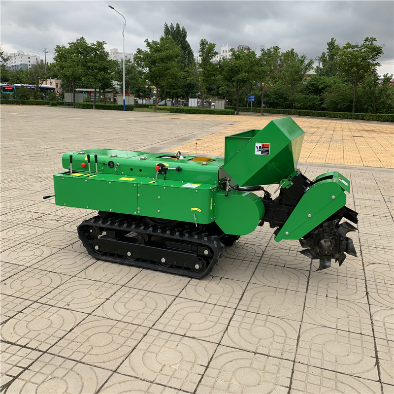 自走履带开沟旋耕除草松土一体机农用工具硬地果树根部溜肥