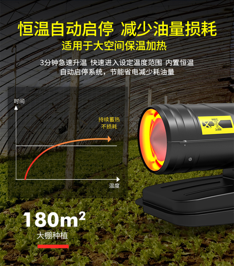 孵化育苗恒温工业暖风机高温烘干热风机畜牧养殖设备燃油暖风