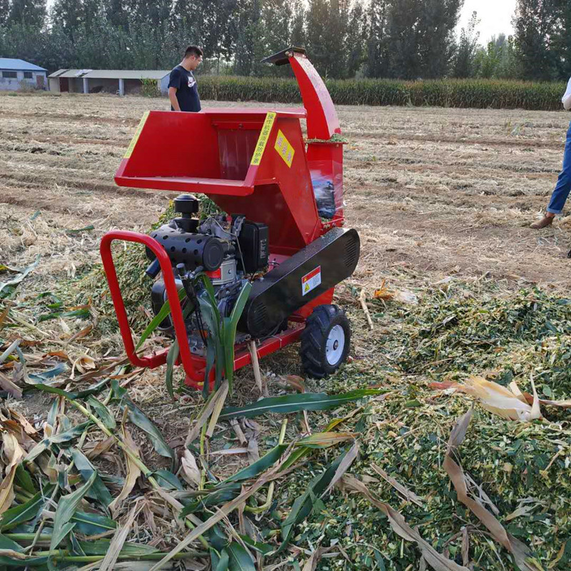 枯木茶树秸秆枝干粉碎机柴油电启动碎枝机边角料粉碎机