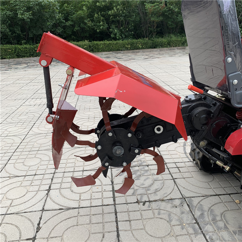 履带小型旋耕除草机低矮果树开沟机乘坐式多功能果园推土