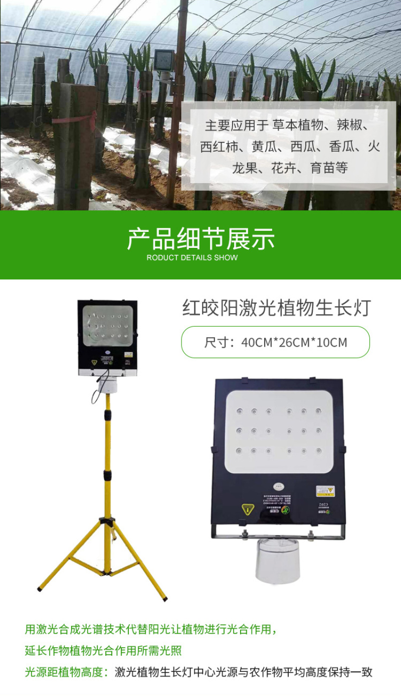 红皎阳激光植补光灯大棚补光灯生长灯无花果补光灯包邮