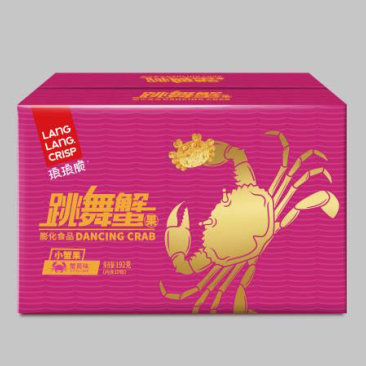 琅琅脆跳舞蟹果（蟹黄味）办公室休闲零食膨化小零食整箱