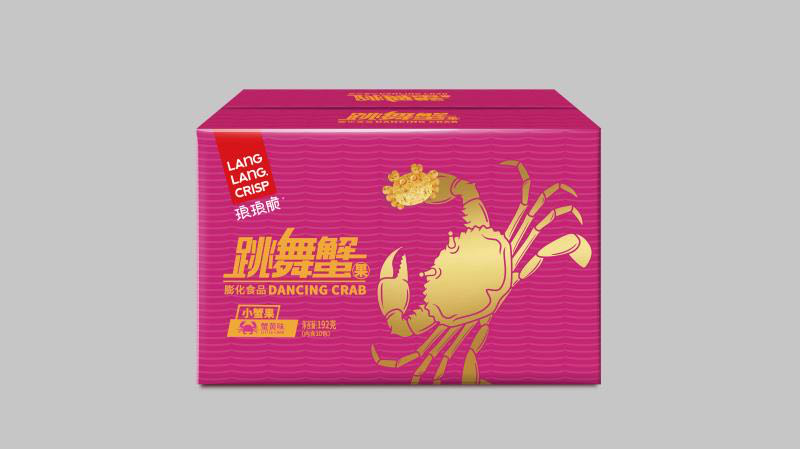 琅琅脆跳舞蟹果（蟹黄味）办公室休闲零食膨化小零食整箱