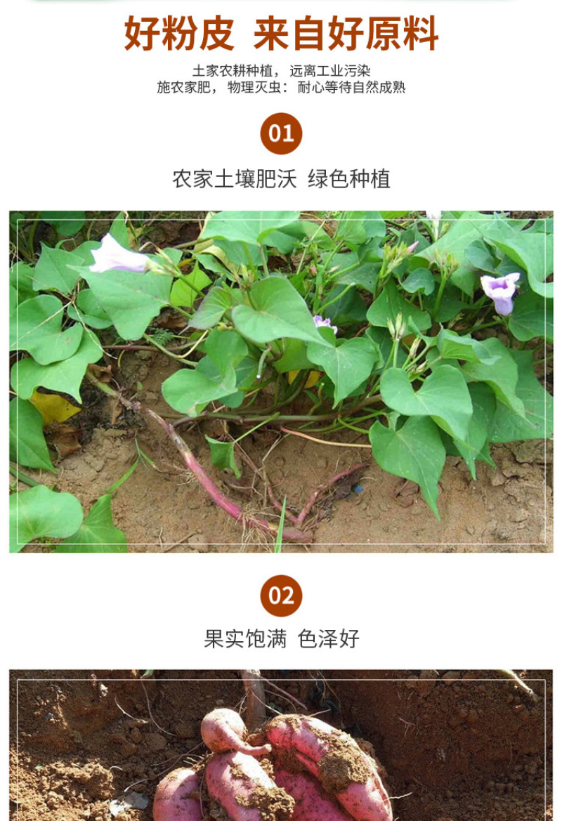 纯手工红薯粉地瓜粉精选精品粉皮炖鸡专用回味家乡味道