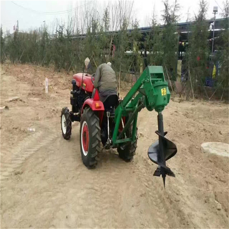 硬土质层钻眼机拖拉机地钻机冻土挖坑机小型车载挖坑机