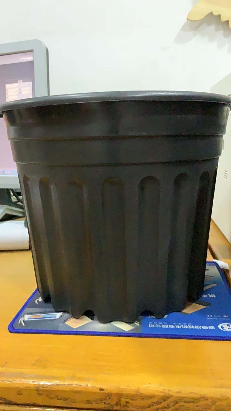 黑色五仑盆上口径297mm桶高232mm底径226mm