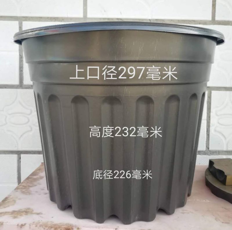 黑色五仑盆上口径297mm桶高232mm底径226mm