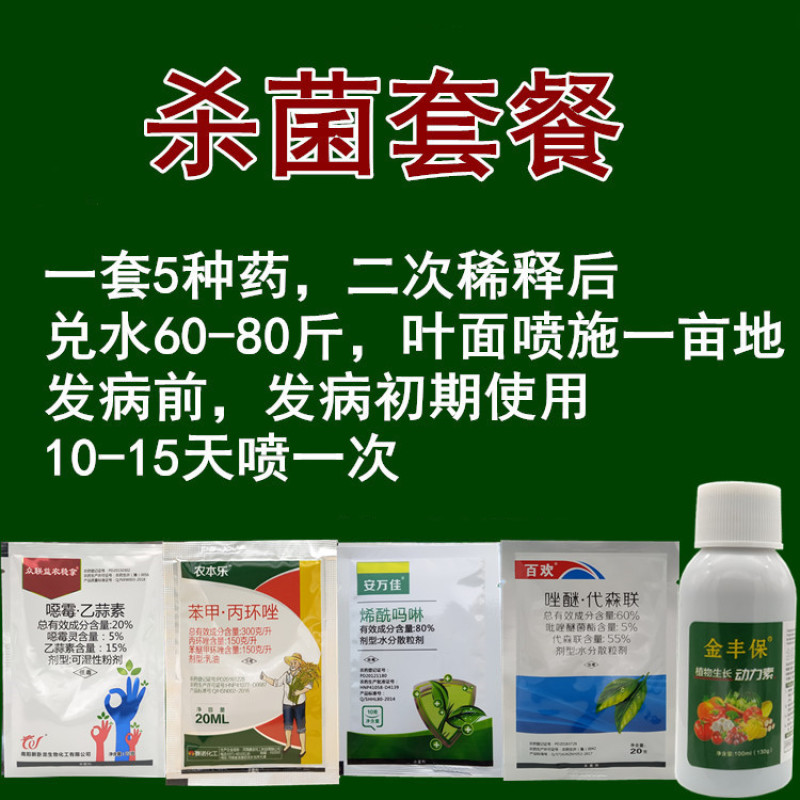 大蒜洋葱大葱韭菜干尖黄叶叶枯疫病黄疸红斑点锈病杀菌剂套餐
